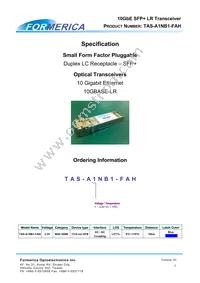 TAS-A1NB1-FAH Datasheet Cover