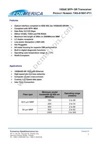 TAS-A1NH1-P11 Datasheet Page 2