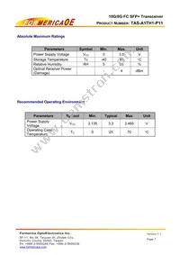 TAS-A1TH1-P11 Datasheet Page 7