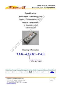 TAS-A2NB1-FAH Datasheet Cover