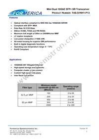 TAS-S1NH1-P13 Datasheet Page 2