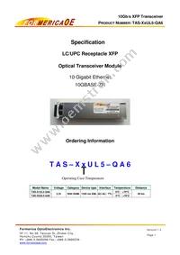 TAS-X5UL5-QA6 Datasheet Cover