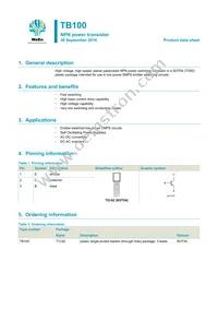 TB100ML Datasheet Cover