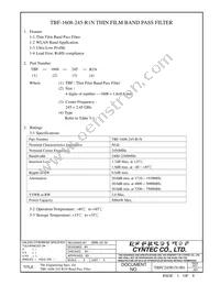 TBF-1608-245-R1N Datasheet Cover