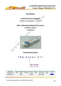 TBS-S1CA1-F11 Datasheet Cover