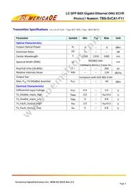 TBS-S1CA1-F11 Datasheet Page 3