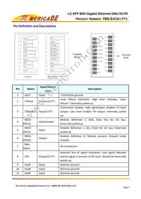 TBS-S1CA1-F11 Datasheet Page 5