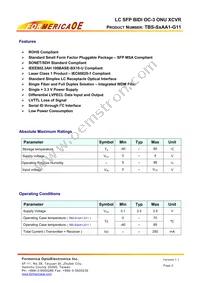 TBS-S2AA1-G11 Datasheet Page 2