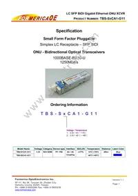 TBS-S2CA1-G11 Datasheet Cover