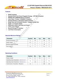 TBS-S2CA1-G11 Datasheet Page 2