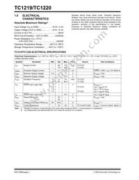 TC1220ECHTR Datasheet Page 2