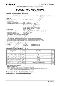 TC62D776CFG Datasheet Cover