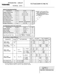 TC74AC00PF Datasheet Page 2