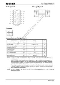 TC74AC04FN(F Datasheet Page 2