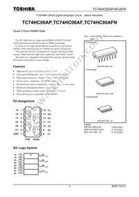 TC74HC00APF Datasheet Cover