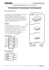 TC74HC02APF Datasheet Cover