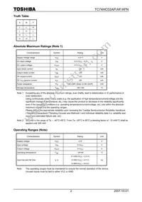 TC74HC02APF Datasheet Page 2