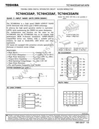 TC74HC03AP Datasheet Cover