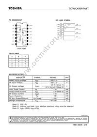 TC74LCX86FTEL Datasheet Page 2