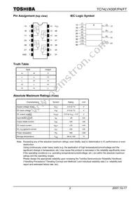 TC74LVX00FTEL Datasheet Page 2