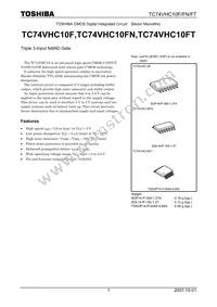 TC74VHC10FTEL Datasheet Cover