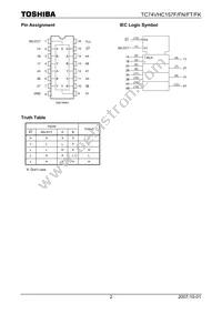 TC74VHC157FTEL Datasheet Page 2