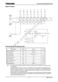 TC74VHC165FTELM Datasheet Page 4