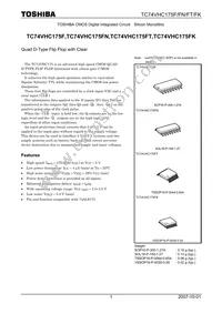 TC74VHC175FTEL Datasheet Cover