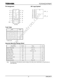 TC74VHC21FTELM Datasheet Page 2