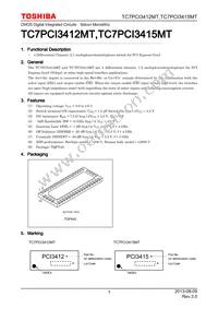 TC7PCI3412MT Datasheet Cover