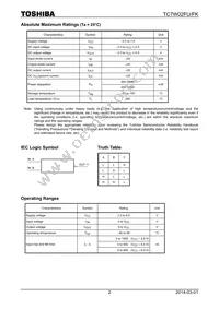 TC7W02FUTE12LF Datasheet Page 2