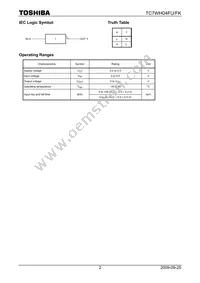 TC7WH04FU(TE12L) Datasheet Page 2