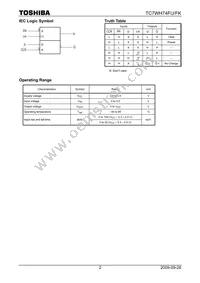 TC7WH74FU(TE12L) Datasheet Page 2