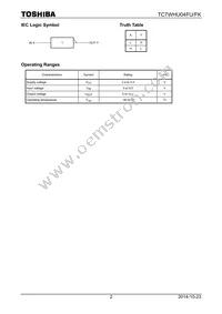 TC7WHU04FU(TE12L) Datasheet Page 2