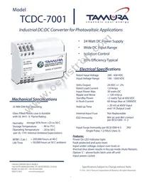 TCDC-7001 Datasheet Cover