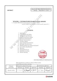 TCG070WVLQAPFA-AA00 Datasheet Cover