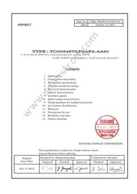 TCG084SVLPAAFA-AA20 Datasheet Cover