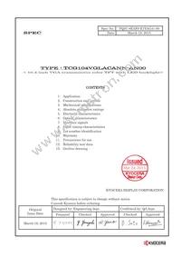 TCG104VGLACANN-AN00 Datasheet Cover