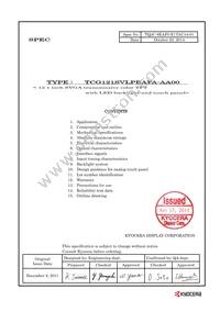 TCG121SVLPBAFA-AA00 Datasheet Cover