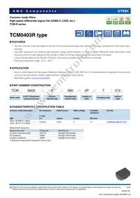TCM0403R-900-2P-T210 Datasheet Cover