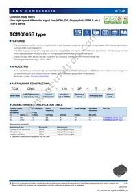 TCM0605S-120-2P-T201 Datasheet Cover