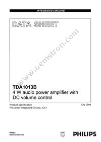 TDA1013B/N2 Datasheet Cover