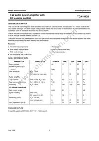 TDA1013B/N2 Datasheet Page 2