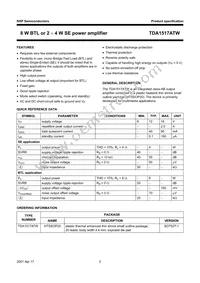 TDA1517ATW/N1 Datasheet Page 2