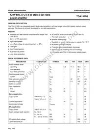 TDA1519B/N2 Datasheet Page 2
