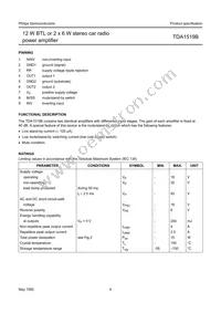 TDA1519B/N2 Datasheet Page 4