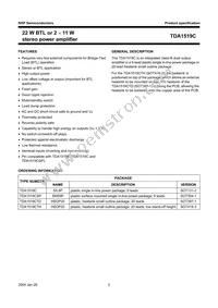 TDA1519C/N3C Datasheet Page 2