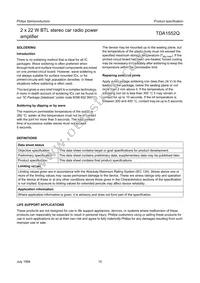 TDA1552Q/N4 Datasheet Page 10