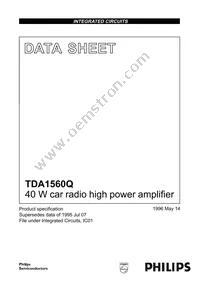 TDA1560Q/N4C Datasheet Cover