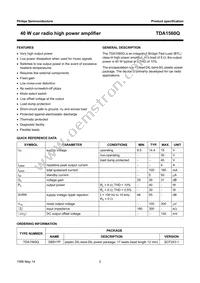 TDA1560Q/N4C Datasheet Page 2